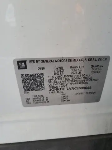 2019 CHEVROLET BLAZER 1LT  