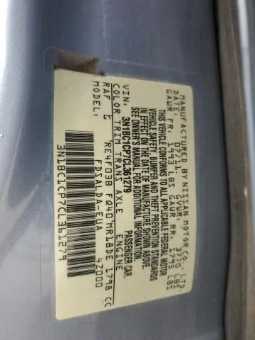 2012 NISSAN VERSA S  