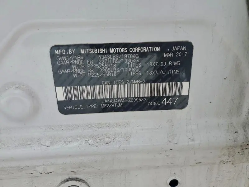 2017 MITSUBISHI RVR SE LIMITED  