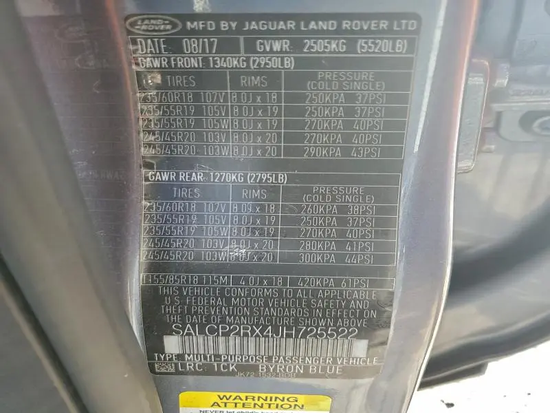 2018 LAND ROVER DISCOVERY SPORT SE  