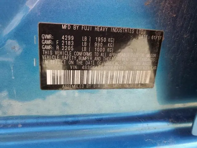 2017 SUBARU IMPREZA PREMIUM  