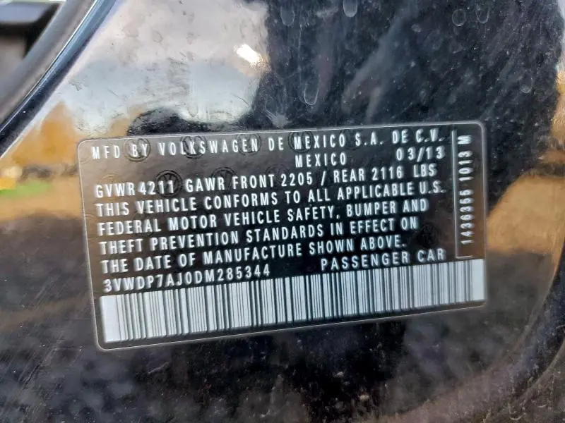 2013 VOLKSWAGEN JETTA SE  