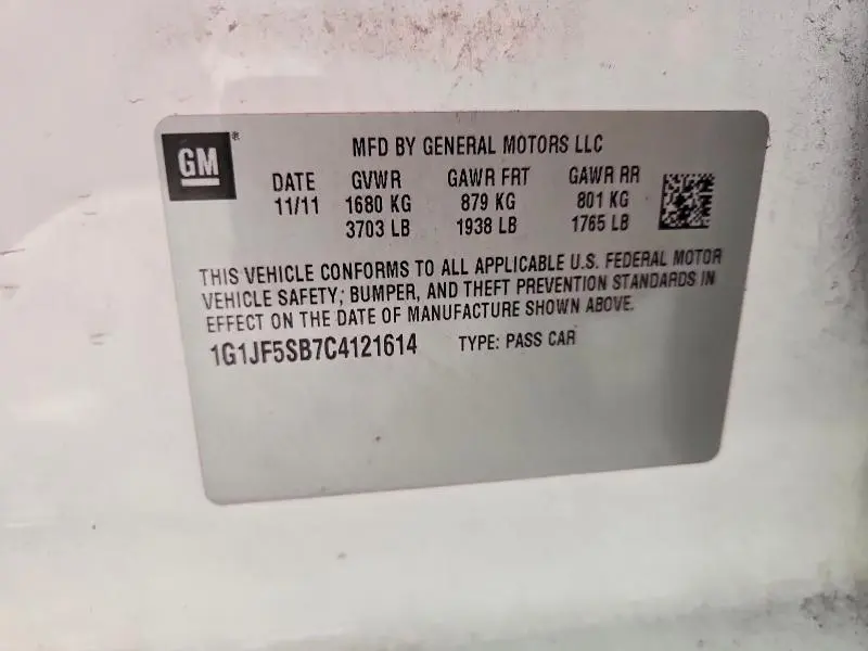 2012 CHEVROLET SONIC LTZ  