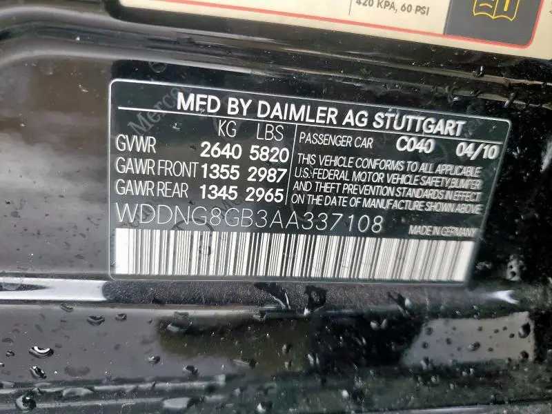 2010 MERCEDES-BENZ S 550 4MATIC  