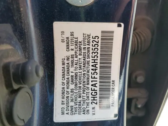 2010 HONDA CIVIC LX  