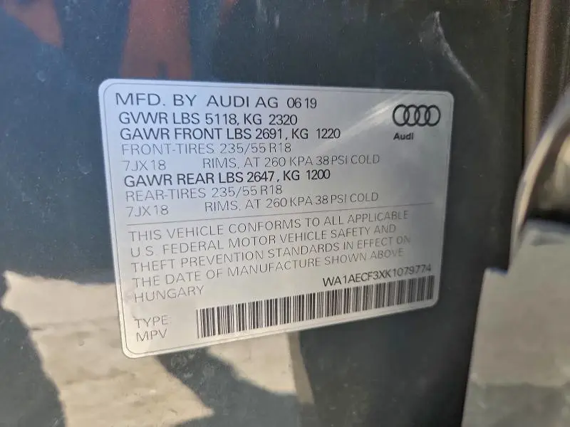 2019 AUDI Q3 PREMIUM  