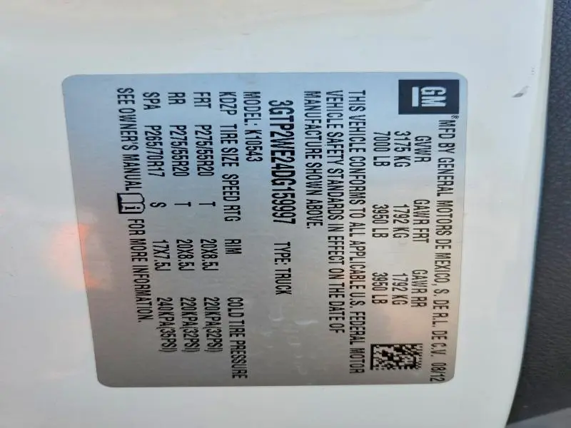 2013 GMC SIERRA K1500 SLT  