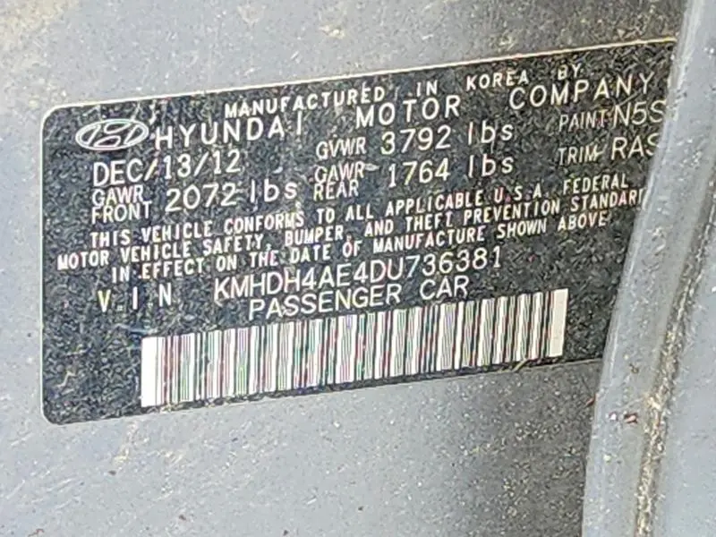 2013 HYUNDAI ELANTRA GLS  