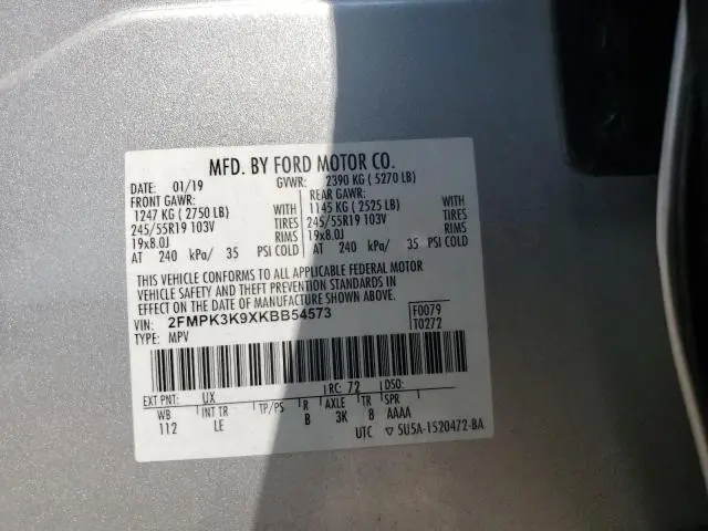 2019 FORD EDGE TITANIUM  