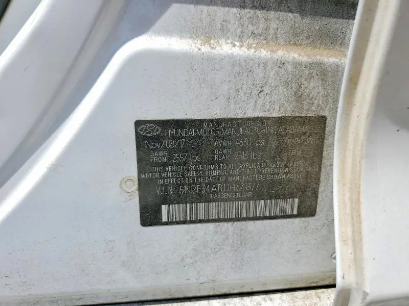 2018 HYUNDAI SONATA LIMITED 2.0T  
