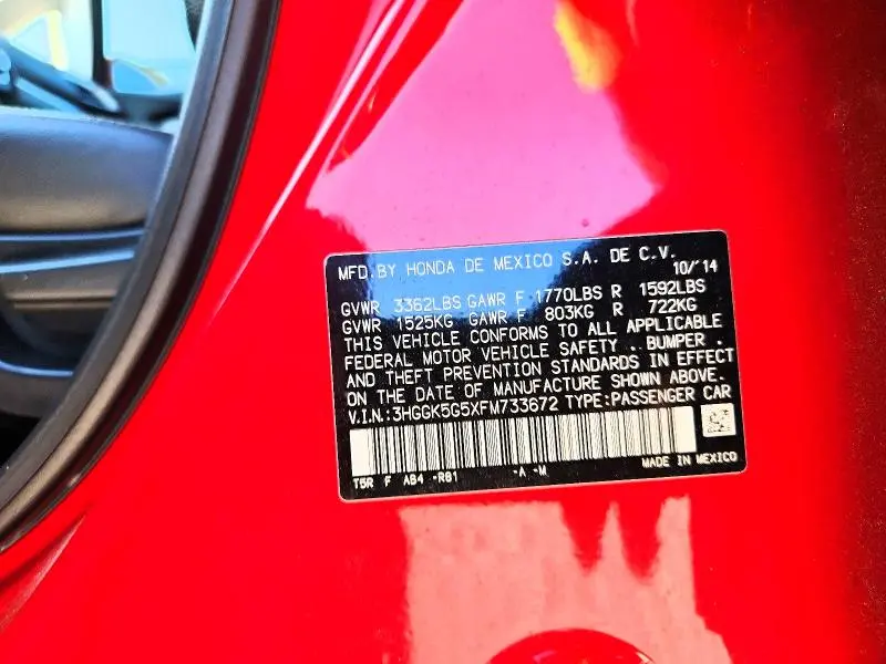2015 HONDA FIT LX  