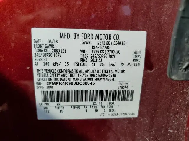 2018 FORD EDGE TITANIUM  