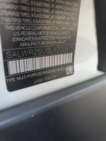 2020 LAND ROVER RANGE ROVER SPORT HSE  