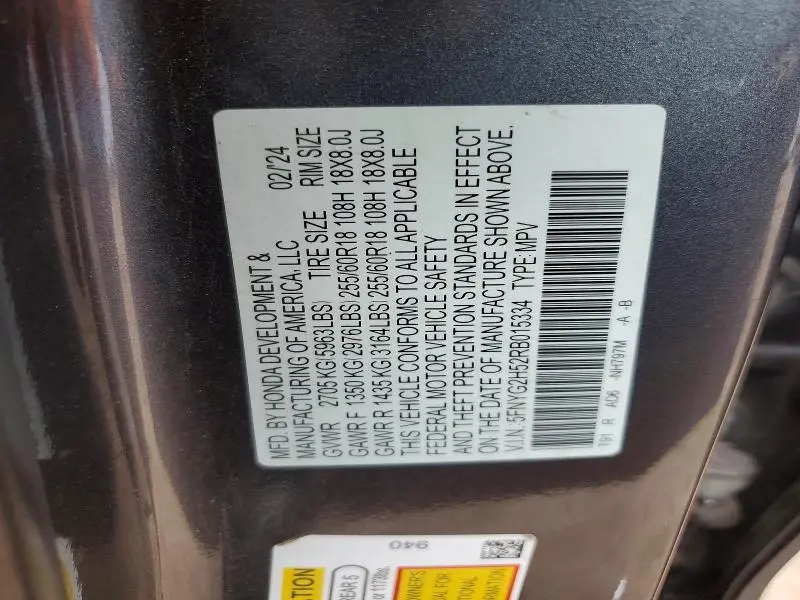 2024 HONDA PILOT EXL  