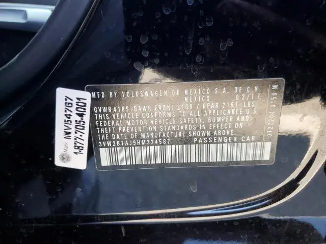 2017 VOLKSWAGEN JETTA S  