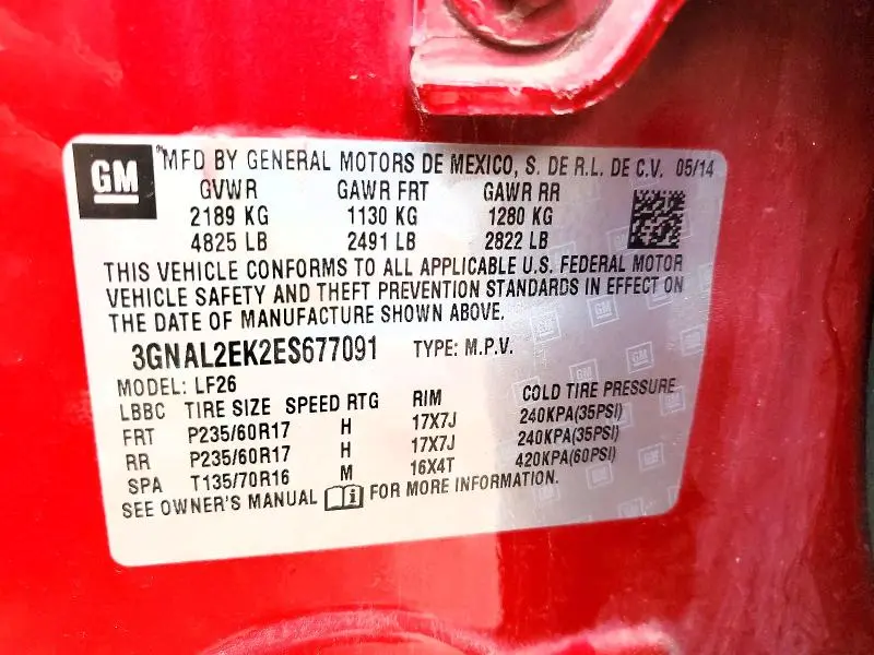 2014 CHEVROLET CAPTIVA LS  