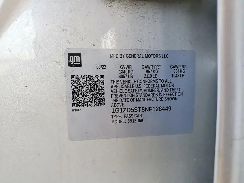 2022 CHEVROLET MALIBU LT  