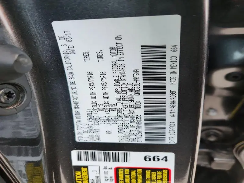 2017 TOYOTA TACOMA DOUBLE CAB  