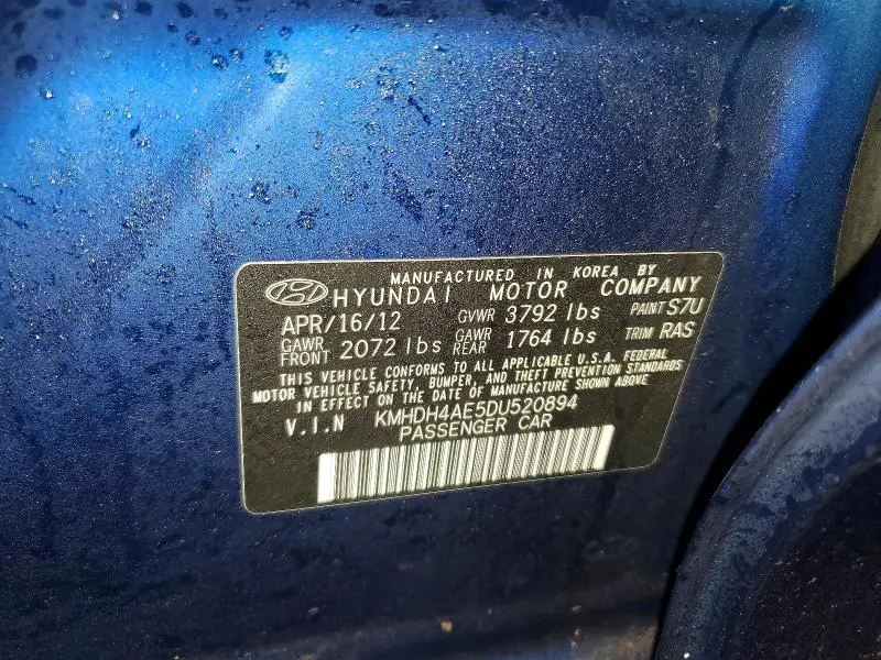 2013 HYUNDAI ELANTRA GLS  