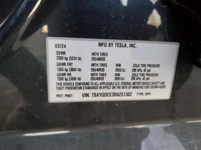 2024 TESLA MODEL Y   