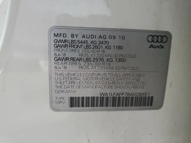 2011 AUDI Q5 PREMIUM PLUS  