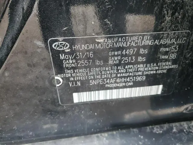 2017 HYUNDAI SONATA SPORT