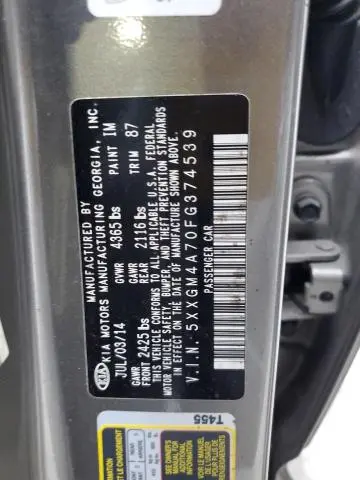 2015 KIA OPTIMA LX  