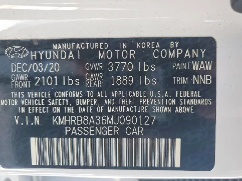 2021 HYUNDAI VENUE SE  