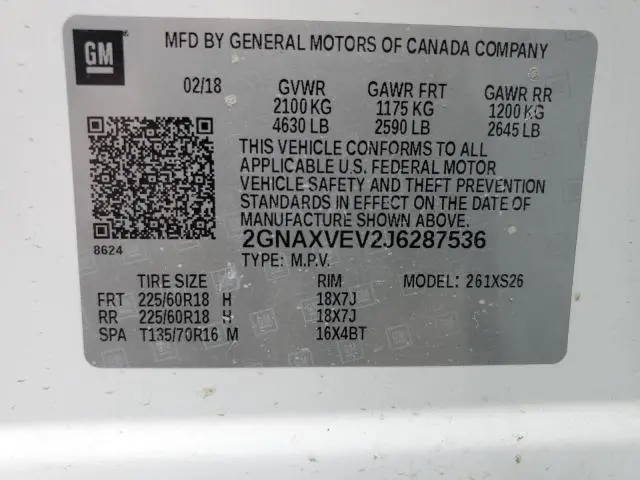 2018 CHEVROLET EQUINOX PREMIER  