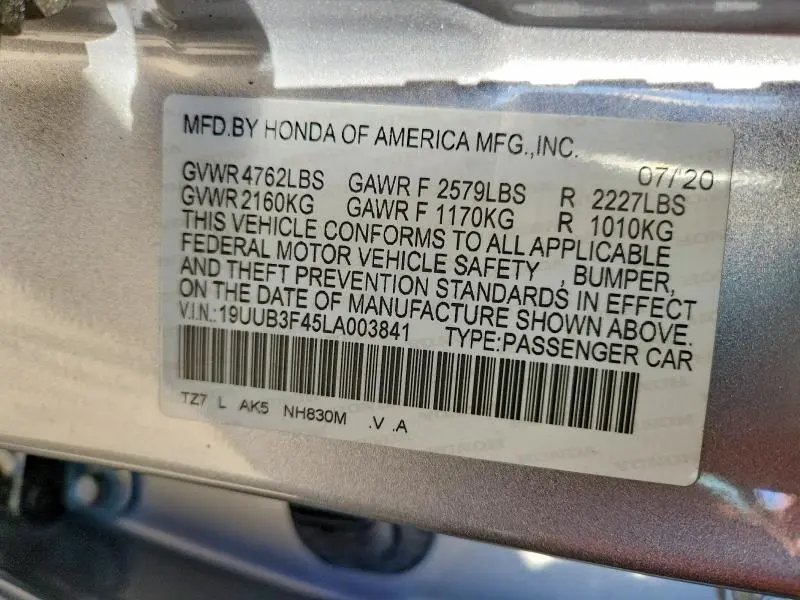 2020 ACURA TLX TECHNOLOGY  