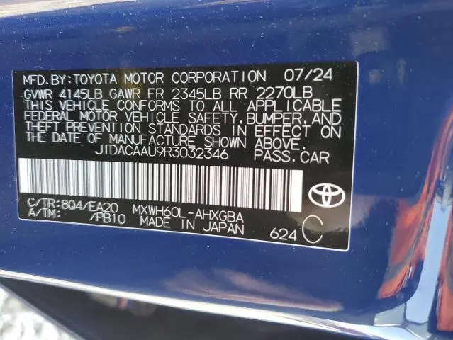 2024 TOYOTA PRIUS LE  