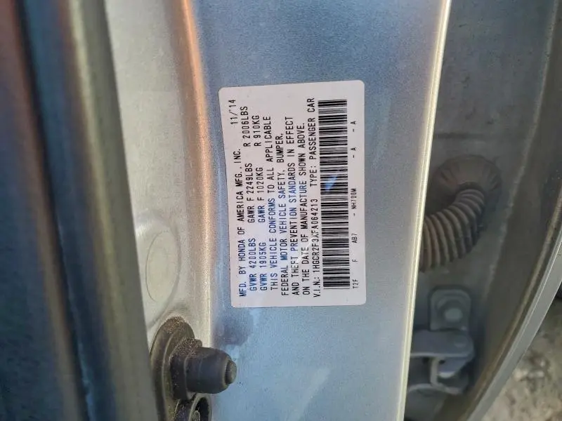 2015 HONDA ACCORD LX  