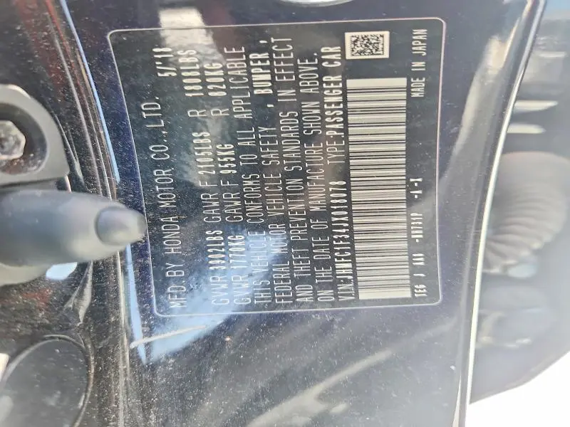 2018 HONDA CIVIC EX  
