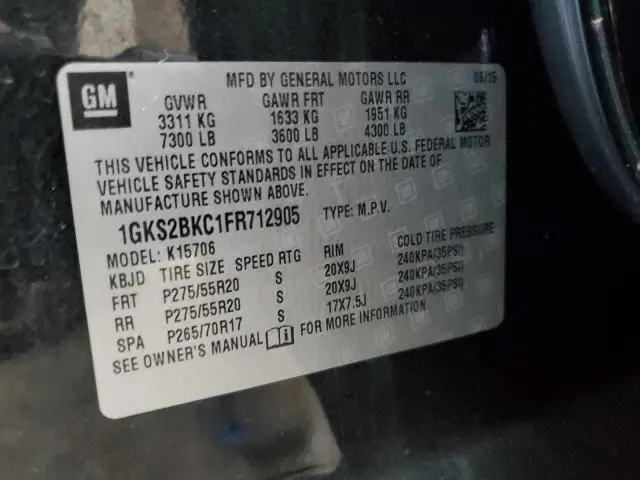 2015 GMC YUKON SLT  