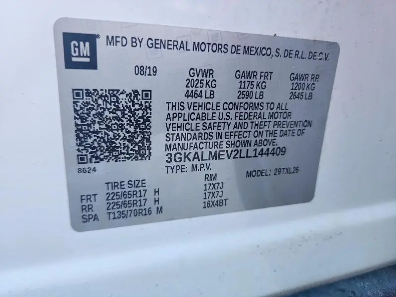 2020 GMC TERRAIN SLE  