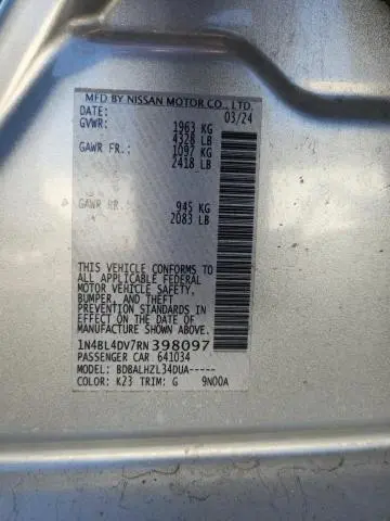 2024 NISSAN ALTIMA SV  