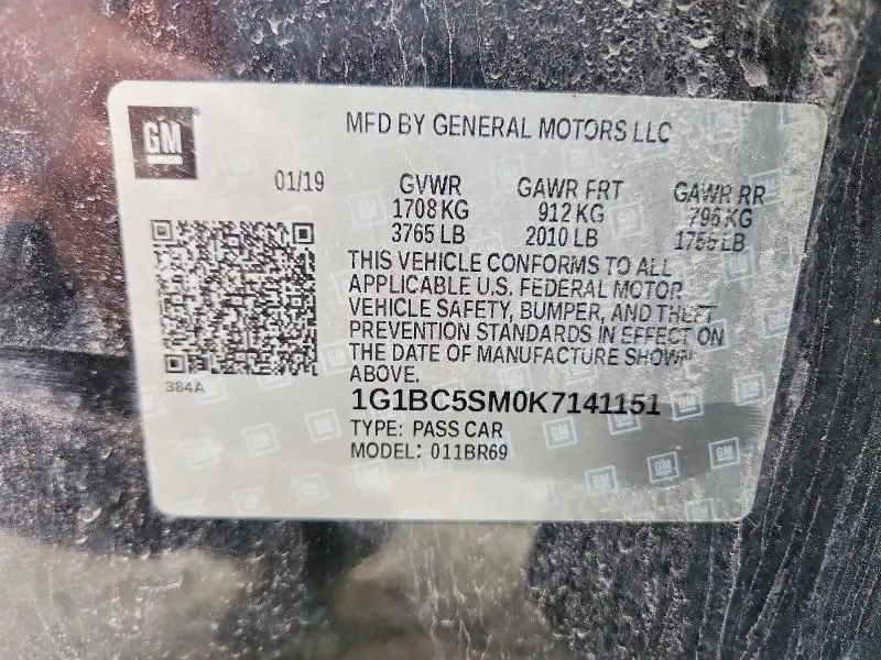 2019 CHEVROLET CRUZE LS  