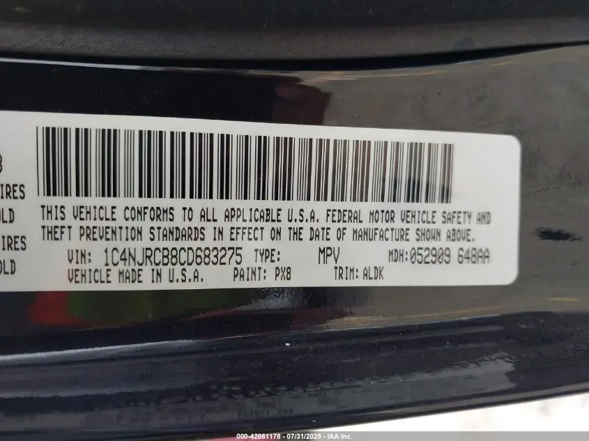 2012 JEEP PATRIOT LIMITED