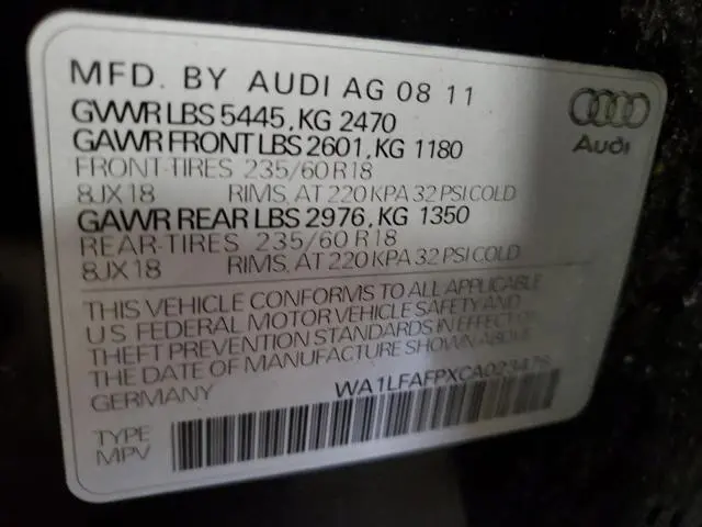 2012 AUDI Q5 PREMIUM PLUS  