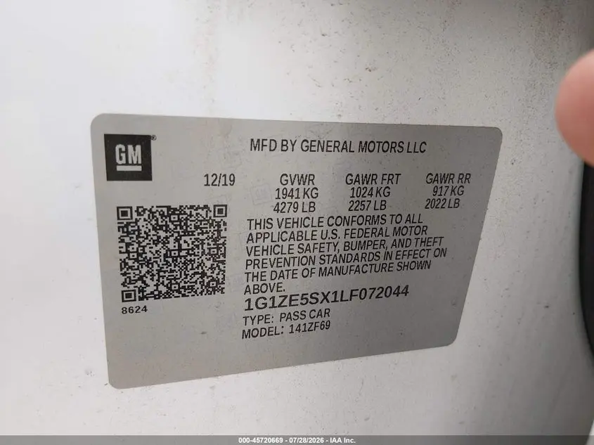 2020 CHEVROLET MALIBU FWD PREMIER