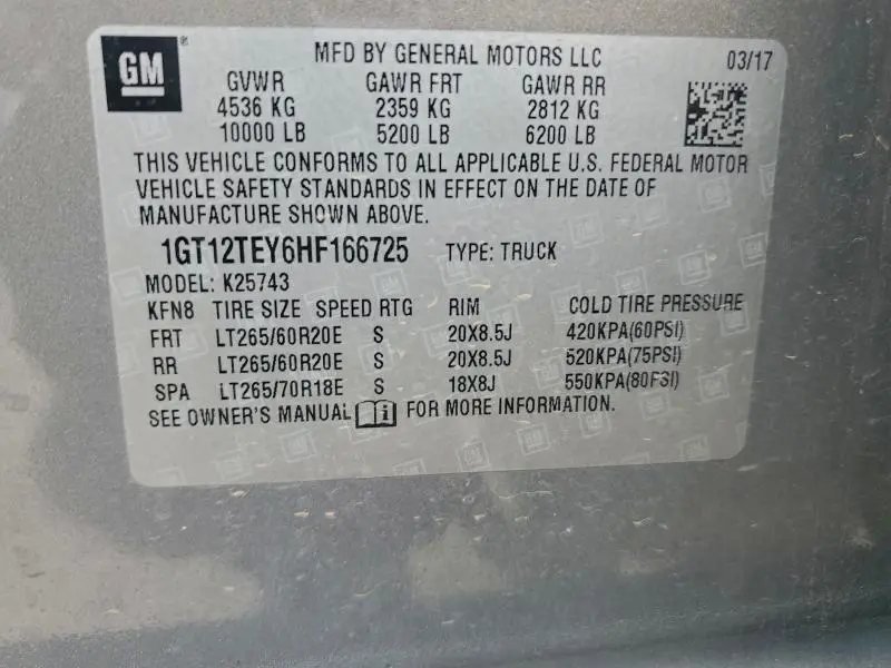 2017 GMC SIERRA K2500 SLT  