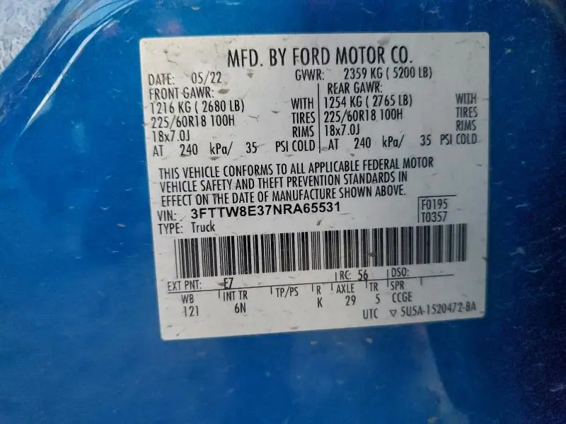 2022 FORD MAVERICK XL  