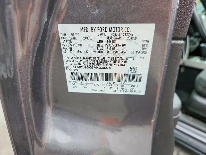 2010 FORD ESCAPE XLT  