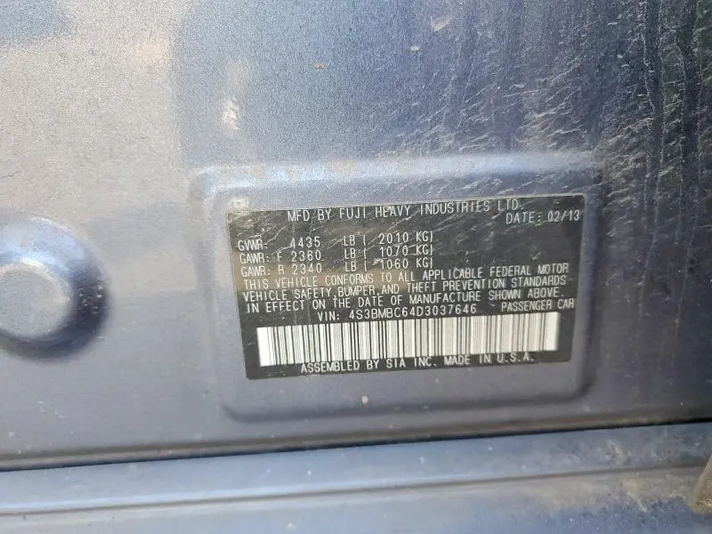 2013 SUBARU LEGACY 2.5I PREMIUM  