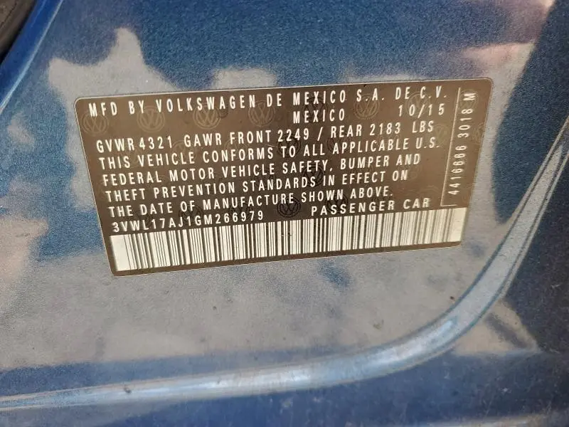 2016 VOLKSWAGEN JETTA SEL  