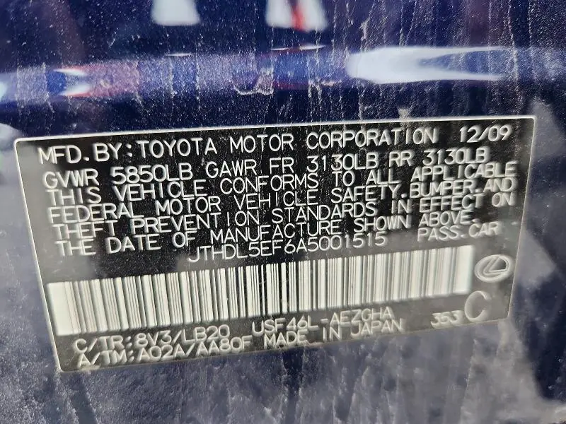 2010 LEXUS LS 460L  