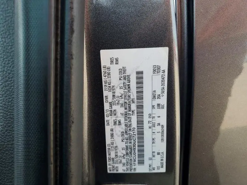 2013 FORD ESCAPE SEL  
