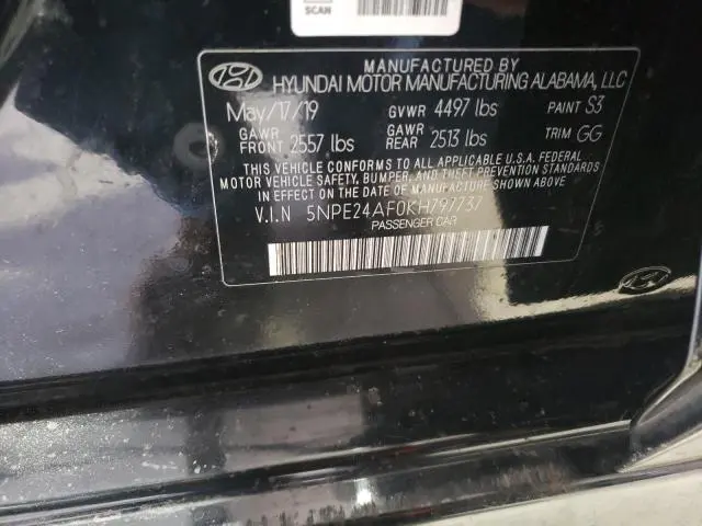 2019 HYUNDAI SONATA SE  