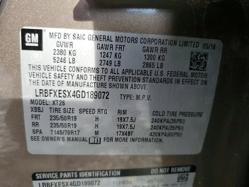 2016 BUICK ENVISION PREMIUM  