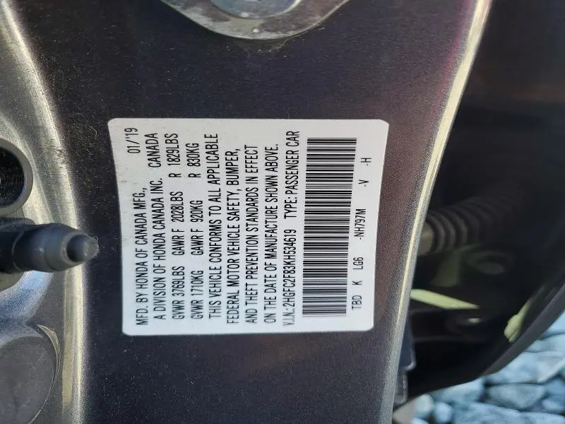 2019 HONDA CIVIC SPORT  